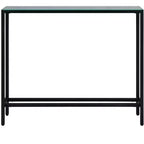 Darrin Narrow Mini Console Table with Mirrored Top - Black - SEI