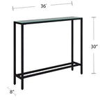 Console Darrin Narrow Mini avec plateau en miroir - Noir - SEI
