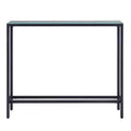 Darrin Narrow Mini Console Table with Mirrored Top - Grey - SEI
