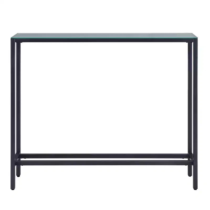 Console Darrin Narrow avec plateau miroir - Gris - SEI