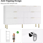 Cassettiera a 7 cassetti per camera da letto, cassettiera moderna in legno per armadio, con maniglia dorata, organizer per mobili da camera da letto, per soggiorno, corridoio