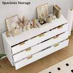 Cassettiera a 7 cassetti per camera da letto, cassettiera moderna in legno per armadio, con maniglia dorata, organizer per mobili da camera da letto, per soggiorno, corridoio