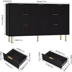 Cassettiera a 7 cassetti per camera da letto, cassettiera moderna in legno per armadio, con maniglia dorata, organizer per mobili da camera da letto, per soggiorno, corridoio