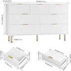 Cassettiera a 7 cassetti per camera da letto, cassettiera moderna in legno per armadio, con maniglia dorata, organizer per mobili da camera da letto, per soggiorno, corridoio