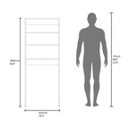 Elegante mobiletto da bagno salvaspazio a 2 ante sopra il WC | Scaffale portaoggetti bianco