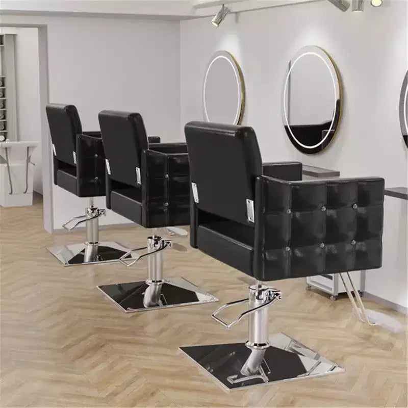 Poltrona da salone da parrucchiere idraulica resistente Karl Home rosa con dettagli diamantati