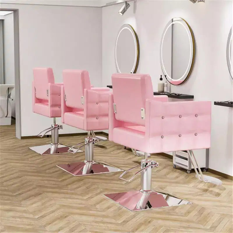 Karl Home Pink Heavy Duty Hydraulic Hair Stylist Salon Chair wiht Diamond Accents