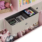 Organizzatore portaoggetti giocattoli a 3 livelli con cassetti e 4 scomparti - Libreria autoportante per bambini per sala giochi, cameretta, asilo