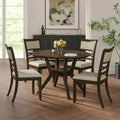 Eliseo Classic Dining Chair with Solid Wood Frame Set of 4|ART OF LIVING DESIGNSWALNUT