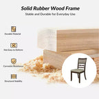Sedia da pranzo classica Eliseo con struttura in legno massello, set da 4|ART OF LIVING DESIGNSWALNUT