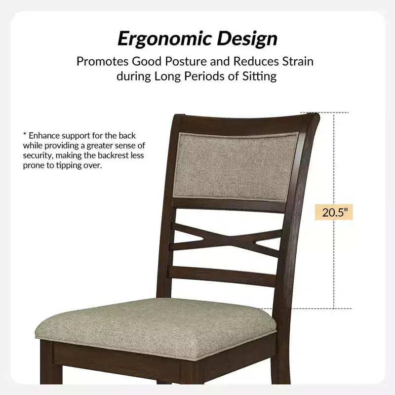 Sedia da pranzo classica Eliseo con struttura in legno massello, set da 4|ART OF LIVING DESIGNSWALNUT