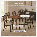 Sedia da pranzo classica Eliseo con struttura in legno massello, set da 4|ART OF LIVING DESIGNSWALNUT