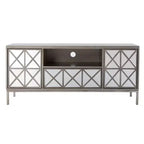 Downley Storage TV/Media Stand - Silver - SEI