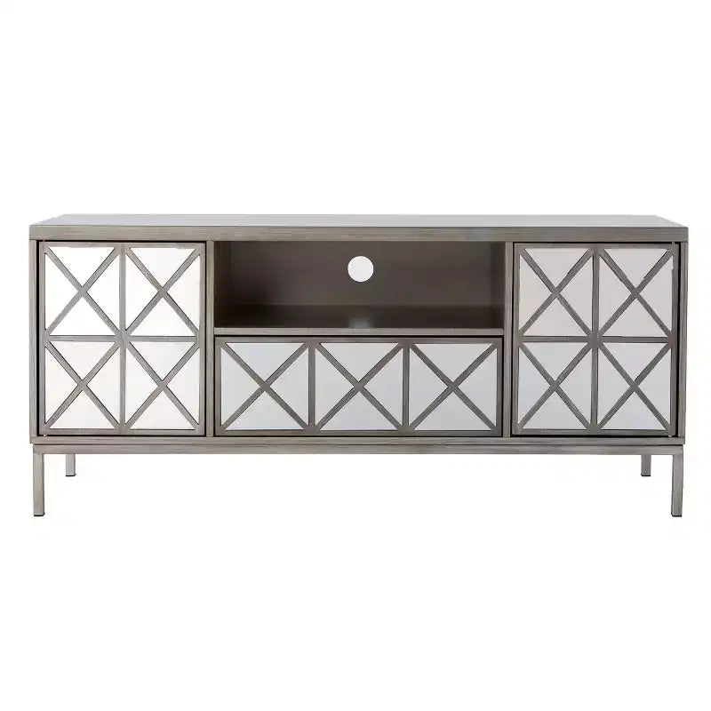 Downley Storage TV/Media Stand - Silver - SEI