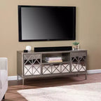 Mobile TV/porta-media Downley Storage - Argento - SEI