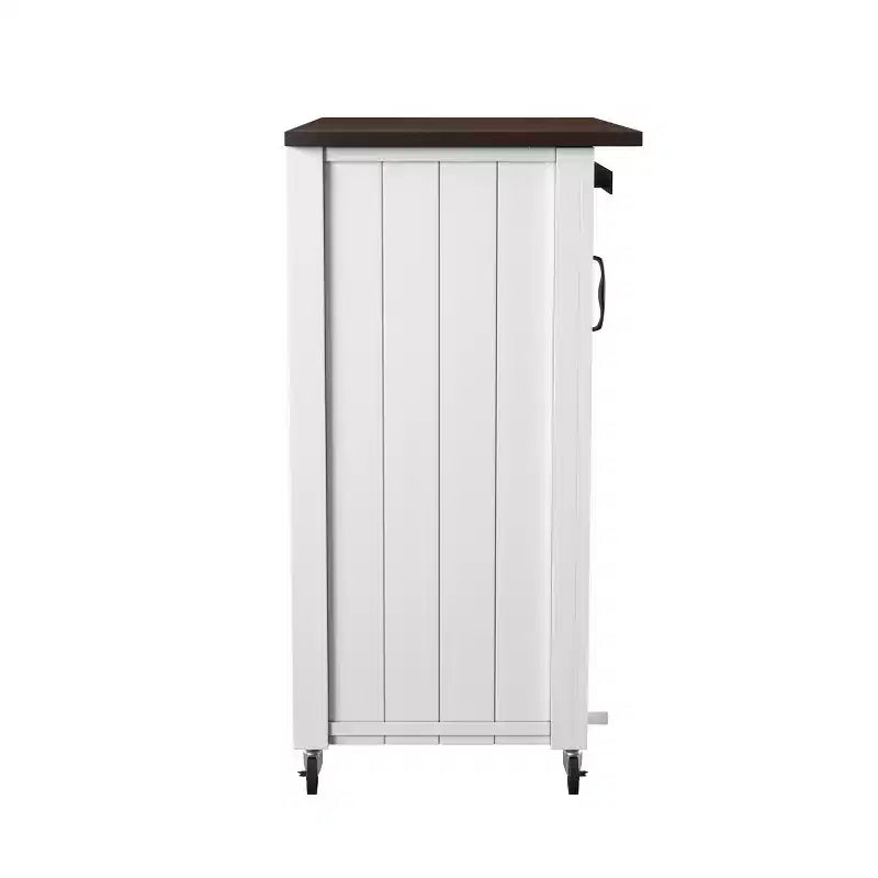 Carrello da cucina con ante scorrevoli Leshire – Bianco – SEI