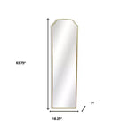 Specchio da parete HomeRoots 64 Gold Metal Beaded Arch, a figura intera