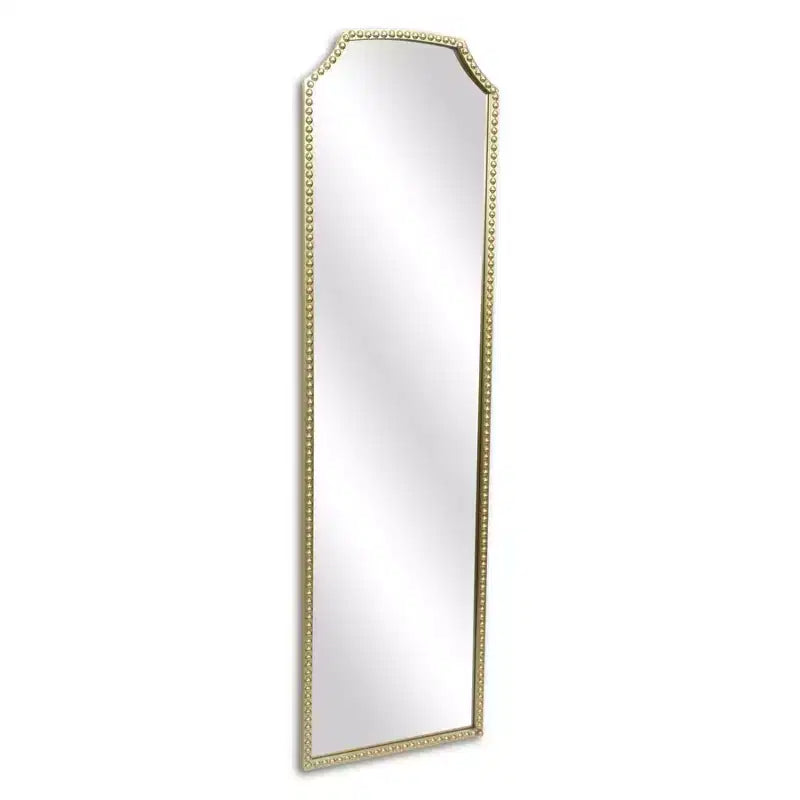 Specchio da parete HomeRoots 64 Gold Metal Beaded Arch, a figura intera