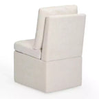 Sedie da Pranzo Senza Braccioli Imbottite in ciniglia WestinTrends Soho Modern con Rotelle