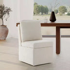 Sedie da Pranzo Senza Braccioli Imbottite in ciniglia WestinTrends Soho Modern con Rotelle