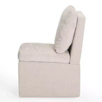 Sedie da Pranzo Senza Braccioli Imbottite in ciniglia WestinTrends Soho Modern con Rotelle