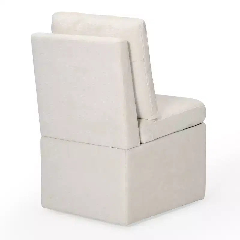Sedie da Pranzo Senza Braccioli Imbottite in ciniglia WestinTrends Soho Modern con Rotelle