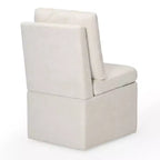 Sedie da Pranzo Senza Braccioli Imbottite in ciniglia WestinTrends Soho Modern con Rotelle