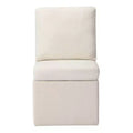WestinTrends Soho Modern Upholstered Chenille Armless Dining Chairs With Casters