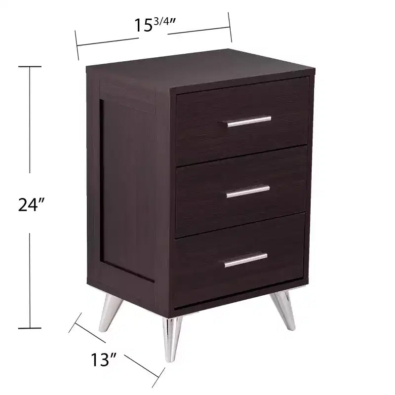 Comodino moderno Owen - Marrone - SEI