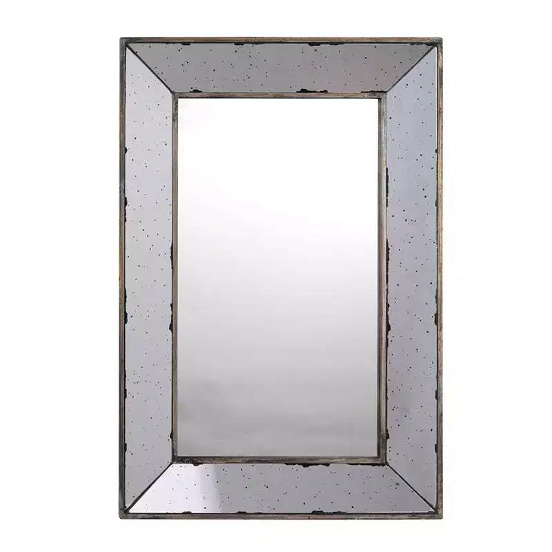HomeRoots 20 Silver Framed Antiqued Accent Mirror