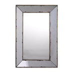 HomeRoots 20 Silver Framed Antiqued Accent Mirror
