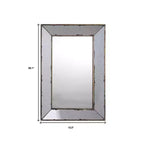 Miroir d'appoint vieilli HomeRoots 20 encadré argenté