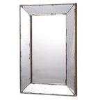 Miroir d'appoint vieilli HomeRoots 20 encadré argenté