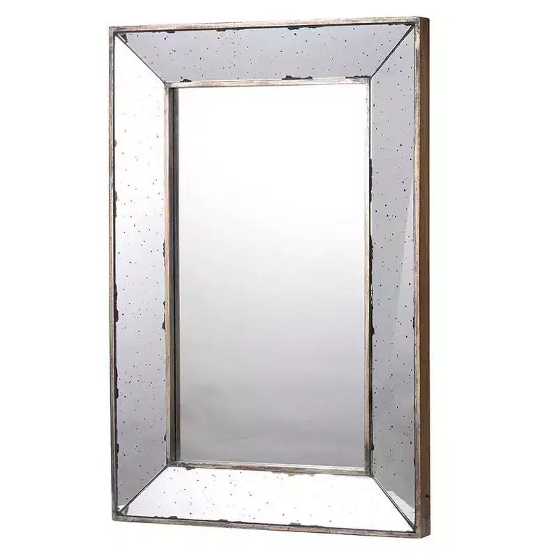 Miroir d'appoint vieilli HomeRoots 20 encadré argenté