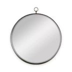 HomeRoots 28 Gold Round Iron Framed Accent Mirror