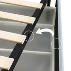 Christopher Knight Home Fred Letto a Piattaforma Queen Size in Legno con Rivestimento in Bouclé e Testiera Trapuntata