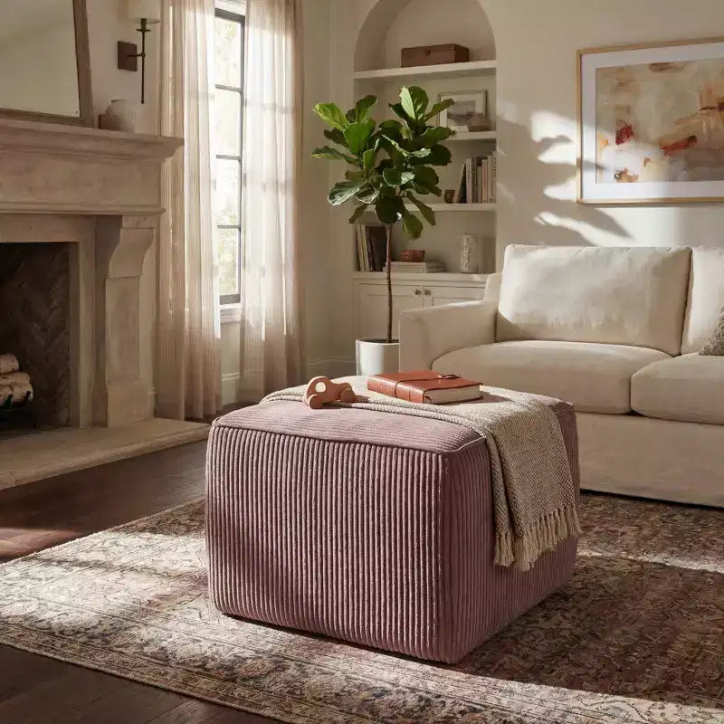Christopher Knight Home Steve Ottomano Contenitore Moderno Quadrato Imbottito