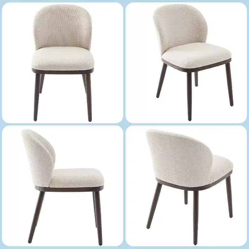 Set di 2/4/6 Sedie da Pranzo, Sedie da Cucina Moderne Imbottite con Schienale Ergonomico, Sedie da Sala da Pranzo con Gambe in Legno Capacità 120 kg