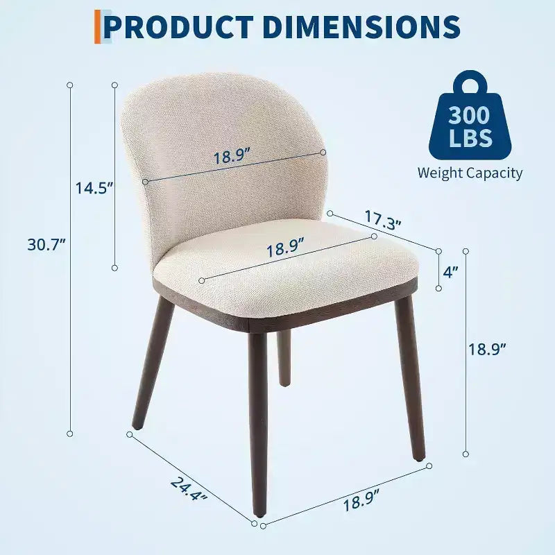 Set di 2/4/6 Sedie da Pranzo, Sedie da Cucina Moderne Imbottite con Schienale Ergonomico, Sedie da Sala da Pranzo con Gambe in Legno Capacità 120 kg
