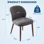 Set di 2/4/6 Sedie da Pranzo, Sedie da Cucina Moderne Imbottite con Schienale Ergonomico, Sedie da Sala da Pranzo con Gambe in Legno Capacità 120 kg