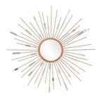 Ardreva Starburst Mirrored Wall Sculpture - Gold - SEI