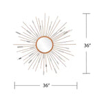 Scultura da parete a specchio Ardreva Starburst - Oro - SEI
