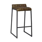 HomeRoots 27  Brown And Black Iron Backless Counter Height Bar Chair