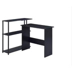 HomeRoots 39 Black L Shape Writing Desk