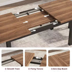 Ensemble de salle à manger 5 pièces pour 4-6 personnes, grande table de salle à manger extensible de 160 cm avec bancs et tabourets