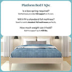 Now Furniture - Struttura letto matrimoniale, Letto a piattaforma in legno