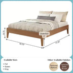 Now Furniture - Struttura letto matrimoniale, Letto a piattaforma in legno