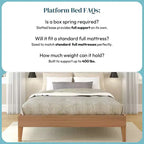 Now Furniture - Struttura letto matrimoniale, Letto a piattaforma in legno