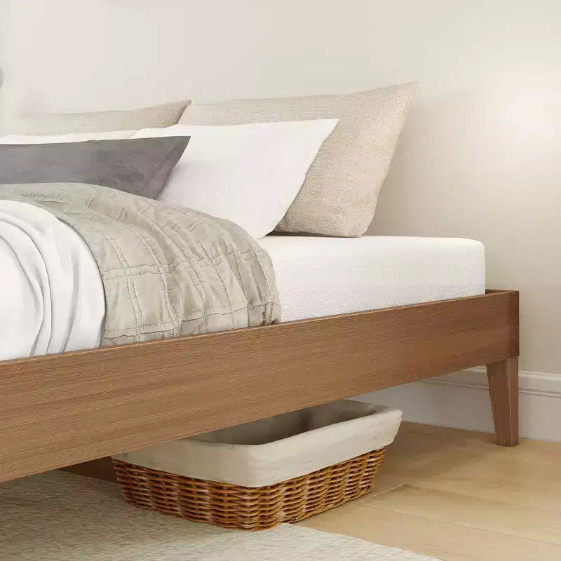 Now Furniture - Struttura letto matrimoniale, Letto a piattaforma in legno