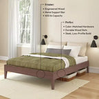 Now Furniture - Struttura letto matrimoniale, Letto a piattaforma in legno